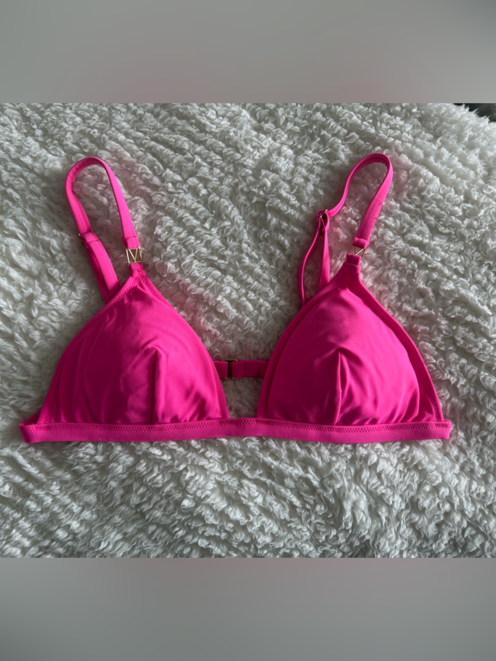 Victoria's Secret Hot Pink Oceanside Triangle Bikini Top